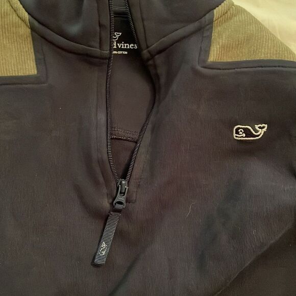 Vineyard Vines Blue Pullover 1/4 Zip Sweatshirt Top Boys Size Large 16 Preppy - Picture 4 of 9